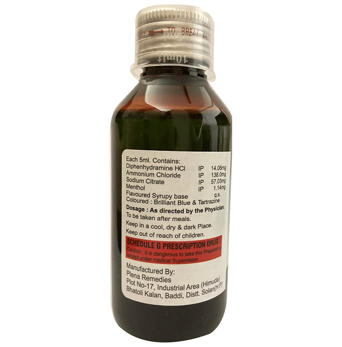 Agrikof-SF Syrup    Ammonium Chloride 138mg/5ml + Sodium Citrate 57.03mg/5ml + Diphenhydramine 14.08