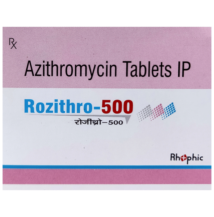 Rozithro 500 Tablet    Azithromycin 500mg