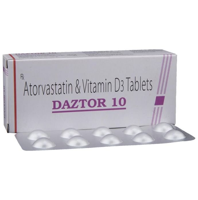 Daztor 10 Tablet    Atorvastatin 10mg + Vitamin D3 1000IU