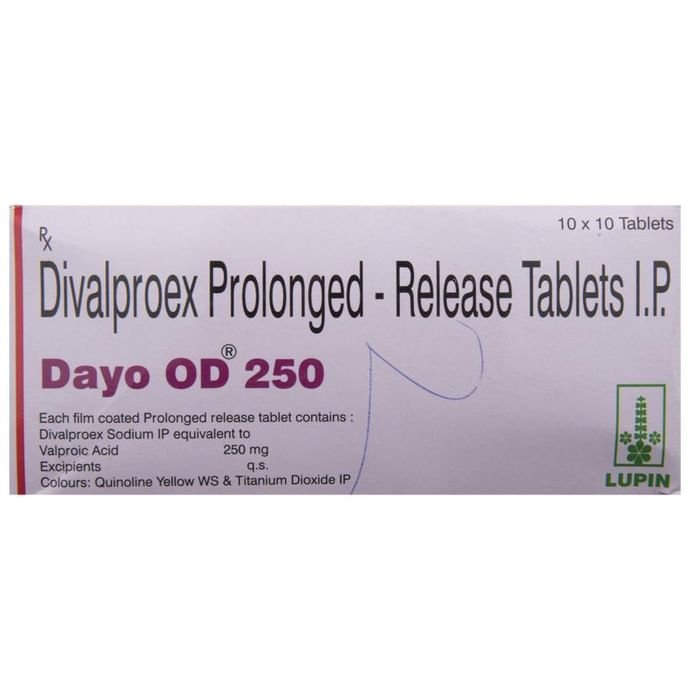 Dayo OD 250 Tablet PR    Divalproex 250mg