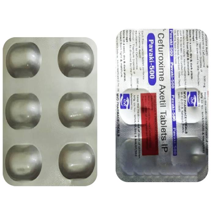 Pavaki 500mg Tablet    Cefuroxime 500mg