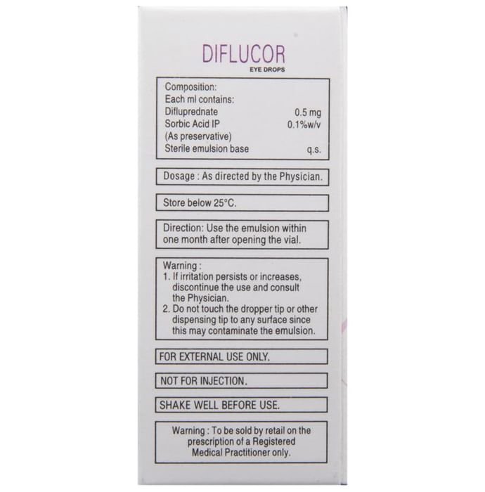 Diflucor Eye Drops    Difluprednate 0.05% w/v