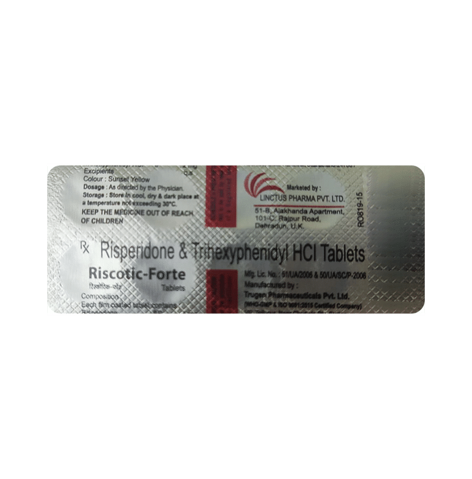 Riscotic-Forte Tablet    Risperidone 4mg + Trihexyphenidyl 2mg