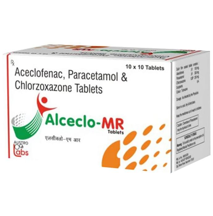 Alceclo-MR Tablet    Aceclofenac 100mg + Paracetamol 325mg + Chlorzoxazone 250mg