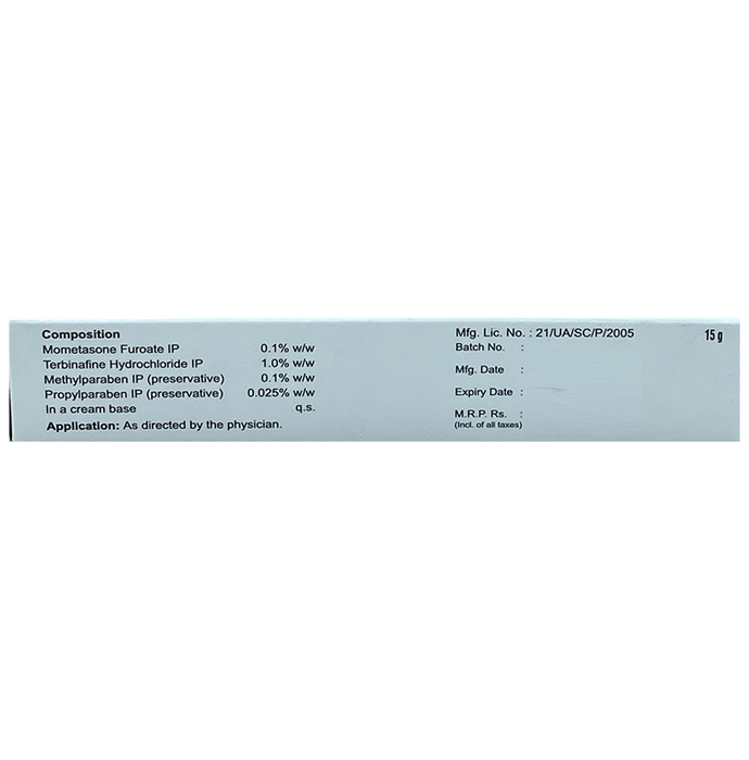 Terbicort Cream    Mometasone 0.1% w/w + Terbinafine 1% w/w