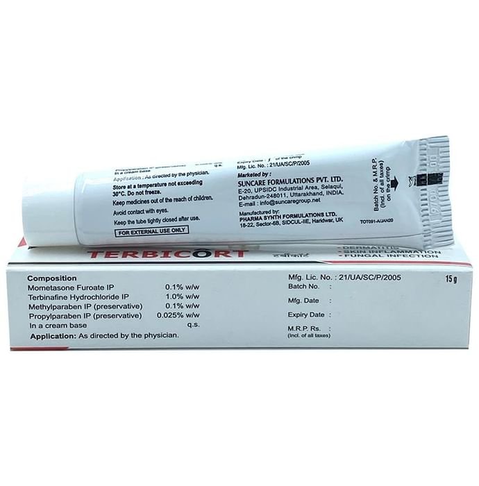 Terbicort Cream    Mometasone 0.1% w/w + Terbinafine 1% w/w