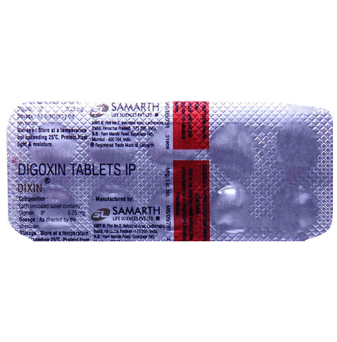 Dixin Tablet    Digoxin 0.25mg