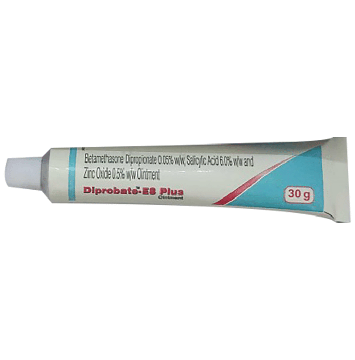 Diprobate ES Plus Ointment    Betamethasone 0.05% w/w + Salicylic Acid 6% w/w + Zinc Oxide 0.5% w/w