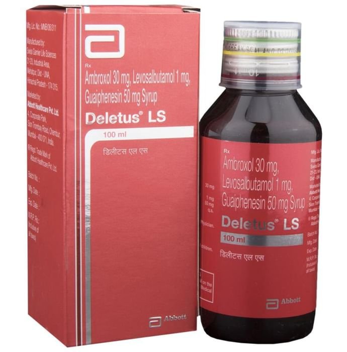 Deletus LS Syrup    Ambroxol 30mg/5ml + Levosalbutamol 1mg/5ml + Guaifenesin 50mg/5ml