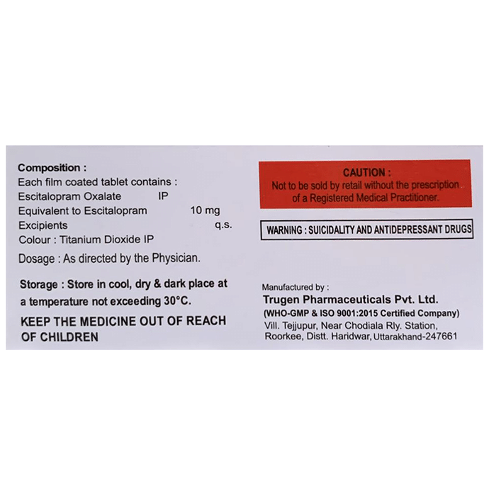 Esirock 10 Tablet    Escitalopram Oxalate 10mg