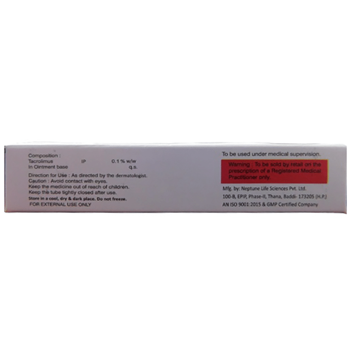 Tacrimed 0.1 Ointment    Tacrolimus 0.1% w/w