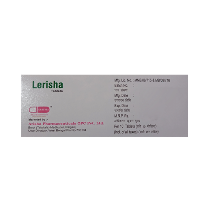 Lerisha Tablet    Levocetirizine 5mg