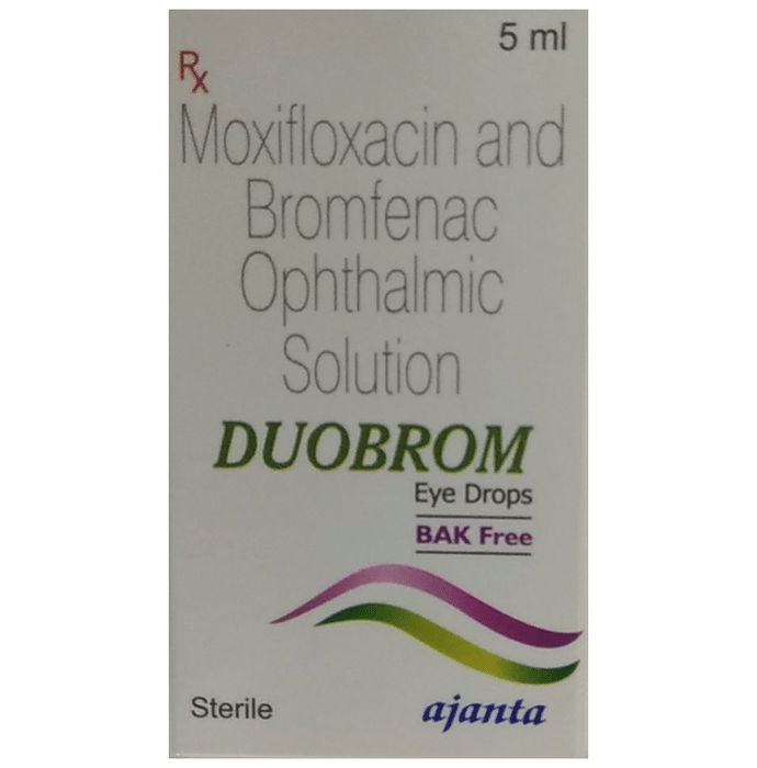 Duobrom Eye Drops    BAK Free    Bromfenac 0.09% w/v + Moxifloxacin 0.5% w/v