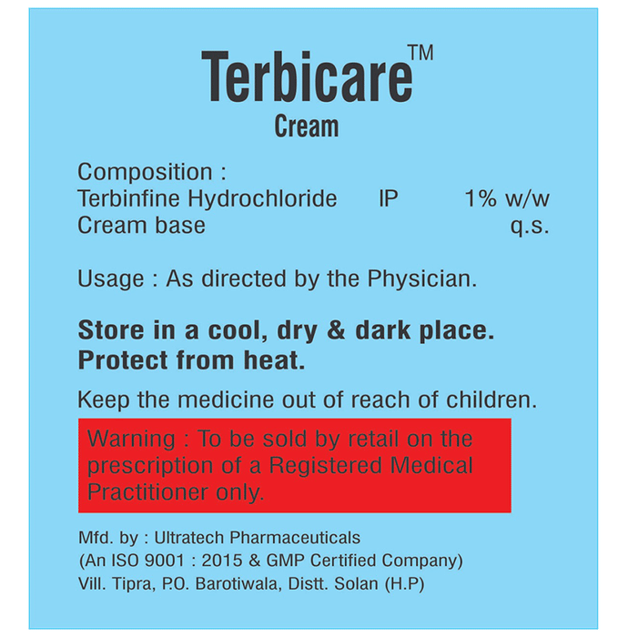 Terbicare Cream    Terbinafine 1% w/w