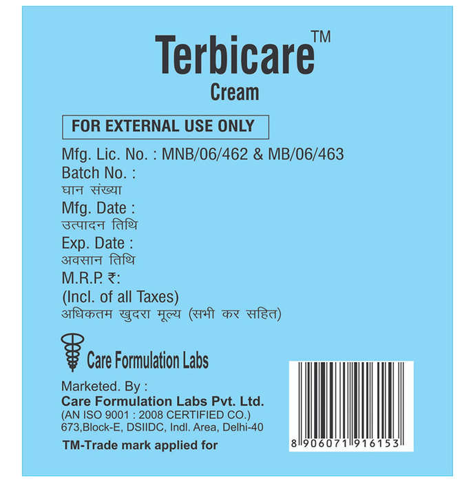 Terbicare Cream    Terbinafine 1% w/w