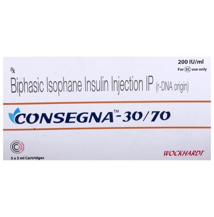 Consegna 30/70 Injection    Insulin Isophane/NPH 70% + Human Insulin/Soluble Insulin 30%