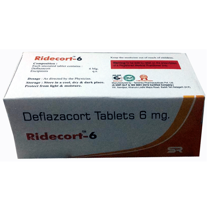 Ridecort 6 Tablet    Deflazacort 6mg