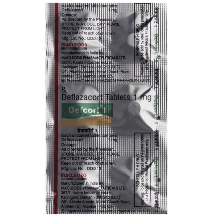 Defcort 1 Tablet    Deflazacort 1mg