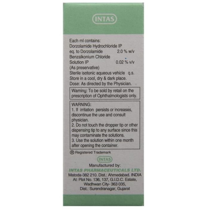 Dortas Eye Drop    Dorzolamide 2% w/v