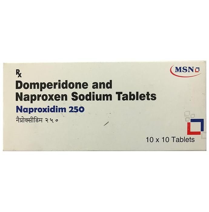 Naproxidim 250 Tablet    Naproxen 250mg + Domperidone 10mg