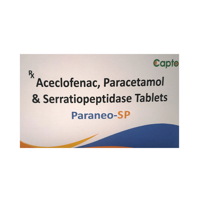 Paraneo-SP Tablet    Aceclofenac 100mg + Paracetamol 325mg + Serratiopeptidase 15mg