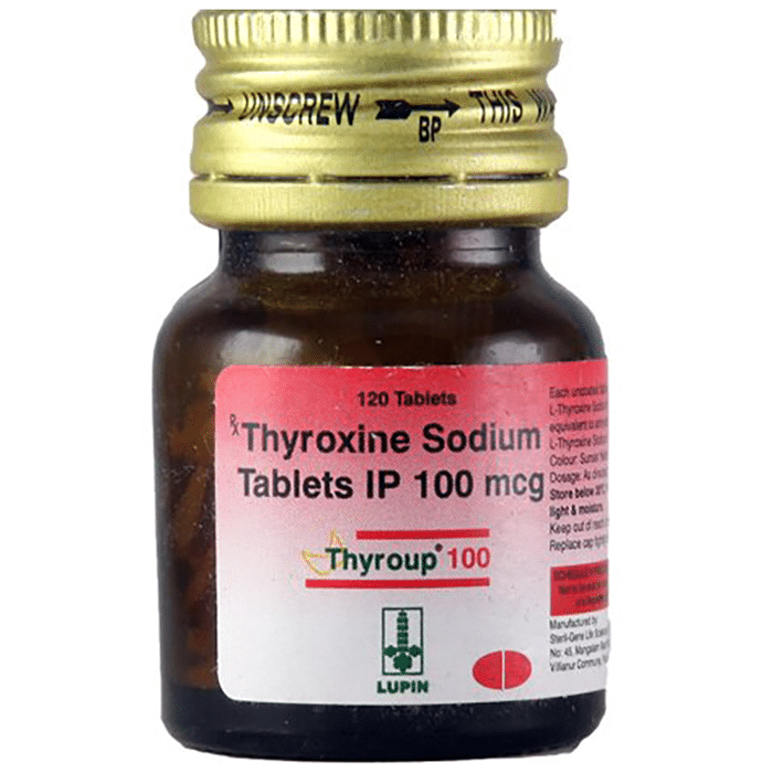 Thyroup 100 Tablet    Thyroxine 100mcg