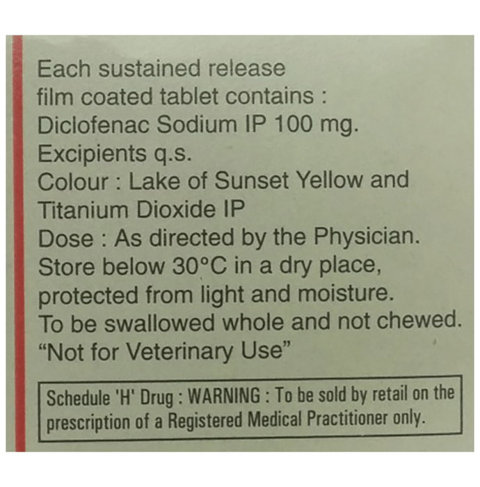 Dynapar SR 100 Tablet    Diclofenac 100mg