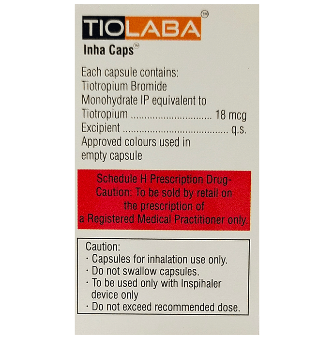 Tiolaba Inha Caps    Tiotropium 18mcg