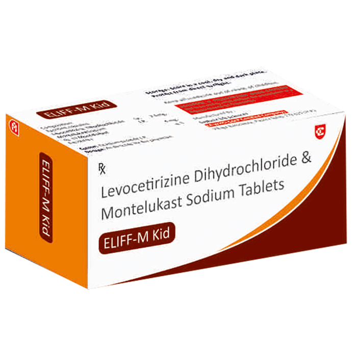 Eliff-M Kid Tablet    Levocetirizine 2.5mg + Montelukast 4mg