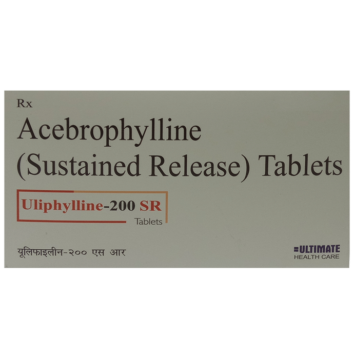 Uliphyalline 200 SR Tablet    Acebrophylline 200mg