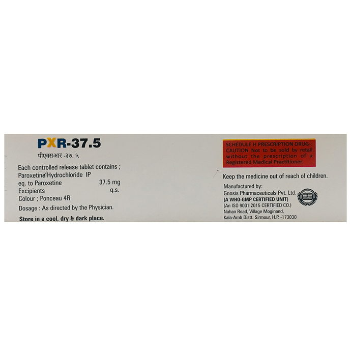 Pxr 37.5mg Tablet CR    Paroxetine 37.5mg