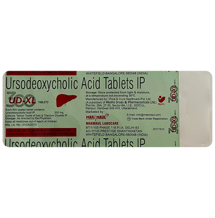 Ud-XL Tablet    Ursodeoxycholic Acid 300mg