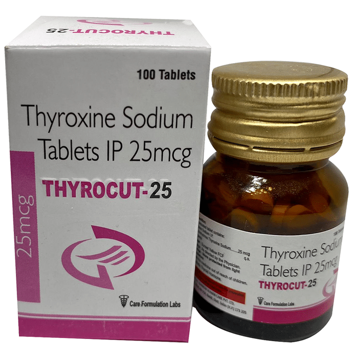 Thyrocut 25 Tablet    Thyroxine 25mcg