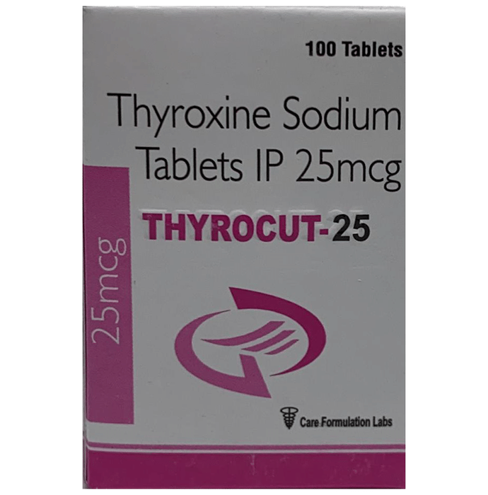 Thyrocut 25 Tablet    Thyroxine 25mcg