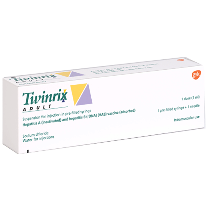 Twinrix Adult Injection    Freeze-dried Live Attenuated Hepatitis A Vaccine 720IU + Hepatitis B Vacc