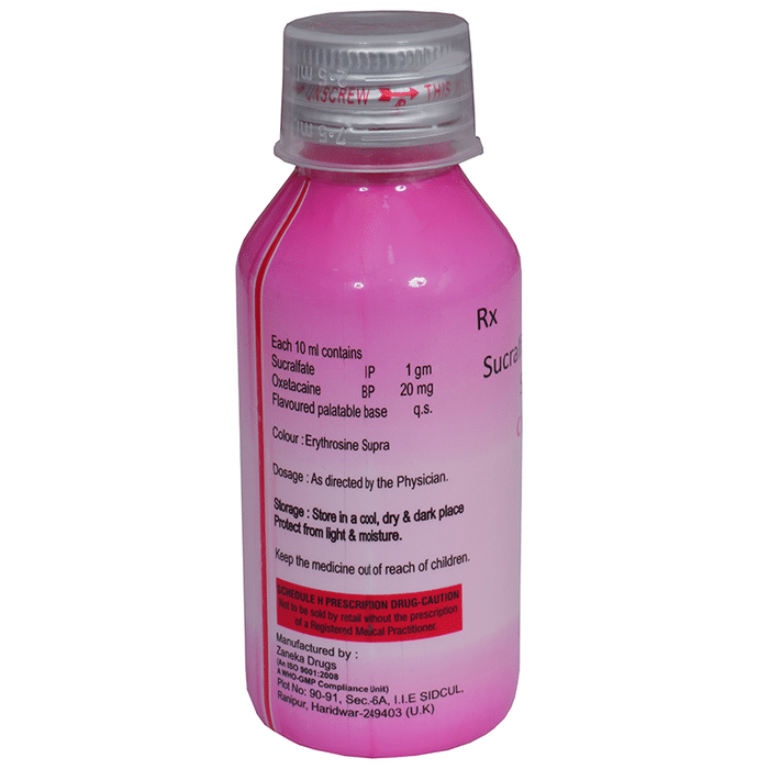 Coolest-O Oral Suspension Sugar Free    Sucralfate 1000mg + Oxetacaine 20mg