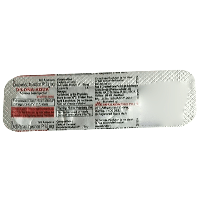 Dilona Aqua Injection    Diclofenac 75mg