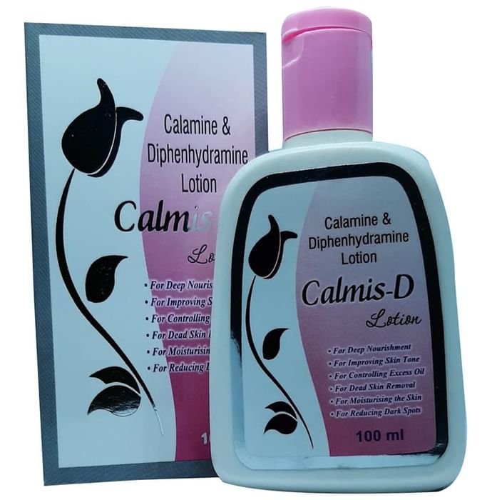 Calmis D Lotion    Calamine 8% w/v + Diphenhydramine 1% w/v + Camphor 0.1% w/v