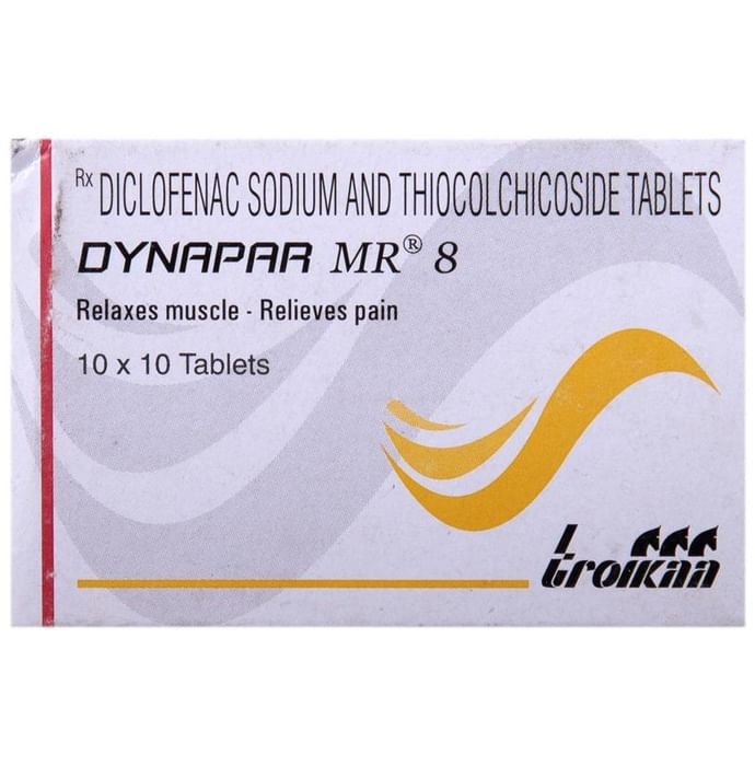 Dynapar MR 8 Tablet    Thiocolchicoside 8mg + Diclofenac 50mg