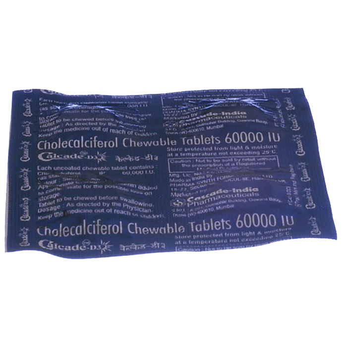 Calcade-D3 Chewable Tablet    Vitamin D3 60000IU