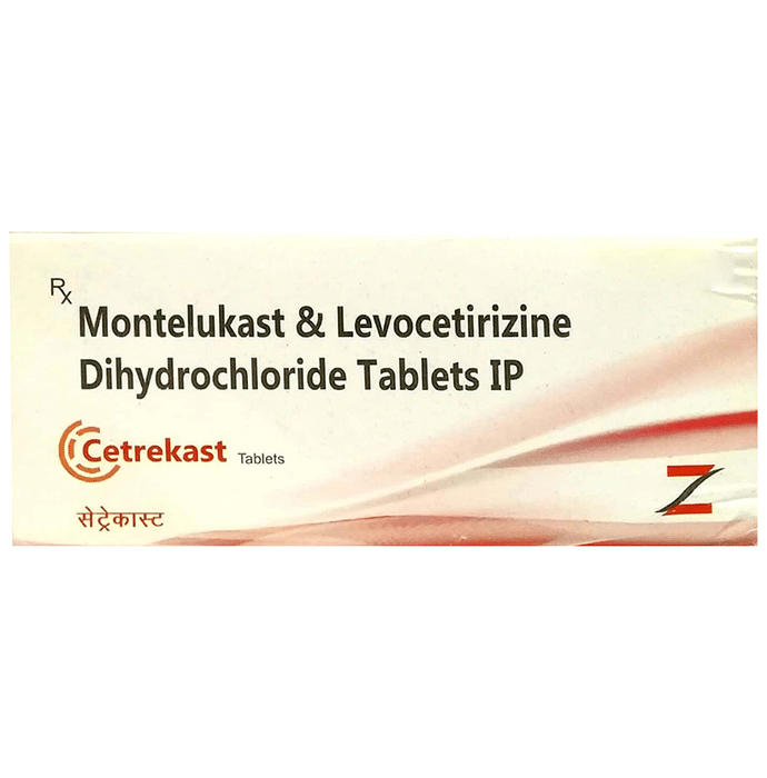 Cetrekast Tablet    Levocetirizine 5mg + Montelukast 10mg