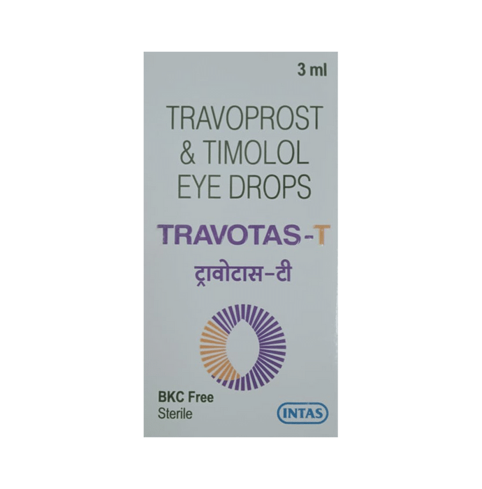 Travotas T BAK Free Eye Drop    Timolol 5mg + Travoprost 40mcg