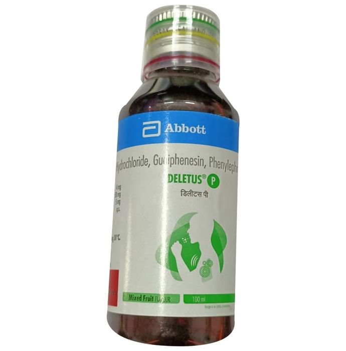 Deletus P Syrup Mixed Fruit    Guaifenesin 50mg + Phenylephrine 5mg + Bromhexine 4mg