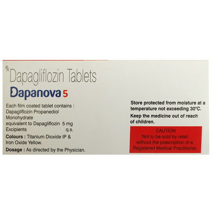 Dapanova 5 Tablet    Dapagliflozin 5mg