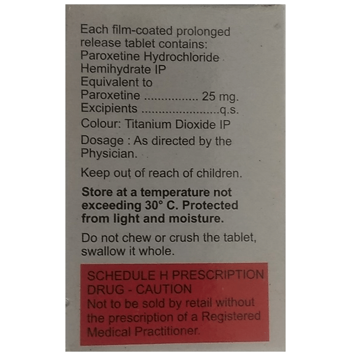 Depaxil CR 25 Tablet    Paroxetine 25mg