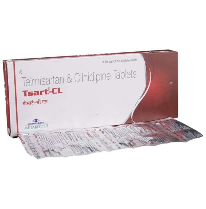 Tsart-CL Tablet    Cilnidipine 10mg + Telmisartan 40mg