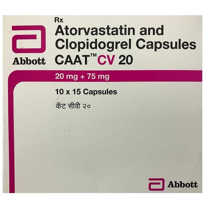 Caat CV 20 Capsule    Atorvastatin 20mg + Clopidogrel 75mg