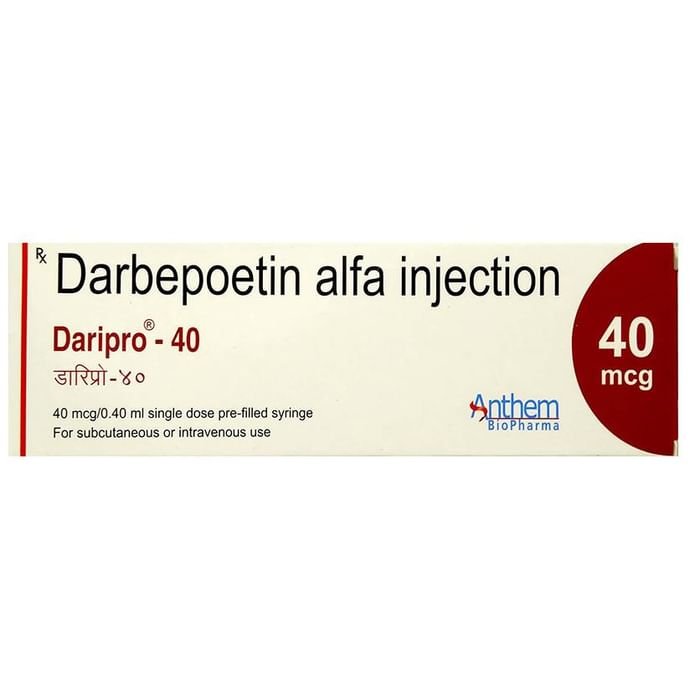 Daripro 40 Injection    Darbepoetin alfa 40mcg