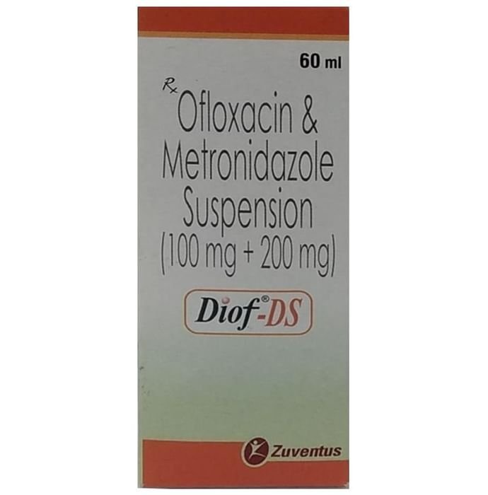 Diof-DS Suspension    Ofloxacin 100mg/5ml + Metronidazole 200mg/5ml