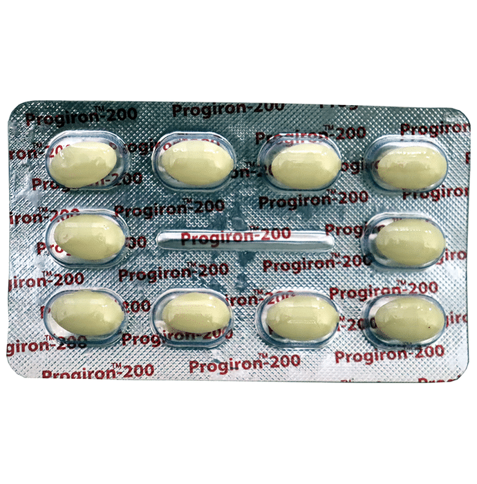 Progiron 200 Softgel Capsule    Progesterone Natural Micronized 200mg